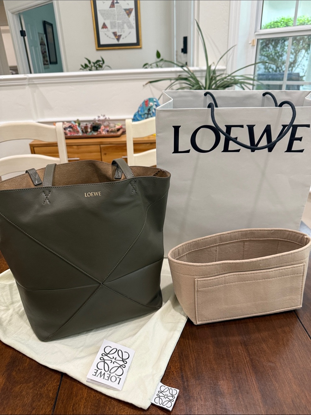 Loewe Medium Puzzle Fold Tote with organizer, receipt, dust bag, & gift bag - Picture 15 of 16